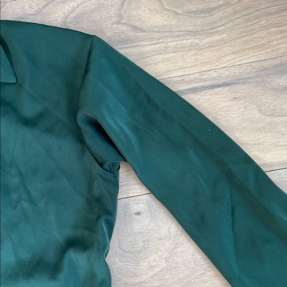 Banana Republic Factory Green Tie Waist Maxi Shirtdress XXSP - Picture 6 of 11